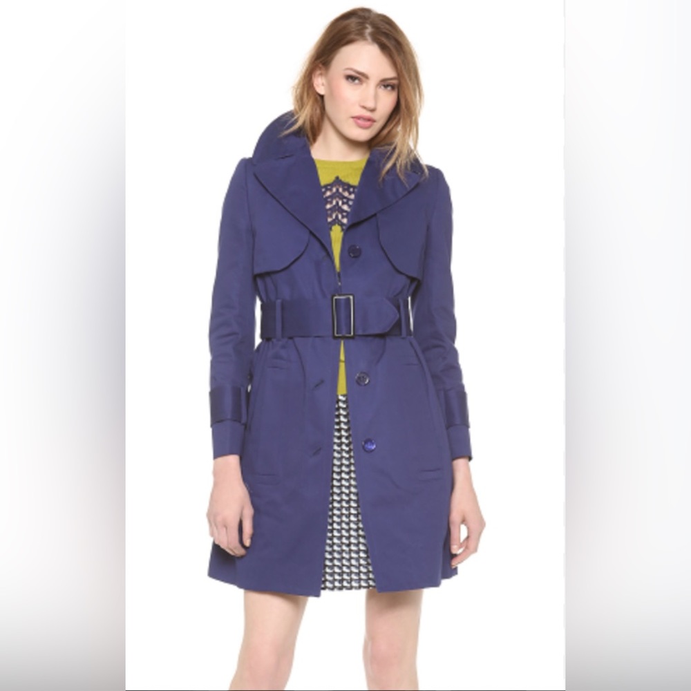 Carven Single Breast Belted Trench Coat FR 36 (Approx S)  |  Luxury Designer